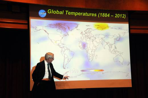 David W. Titley shows how temperatures have risen.